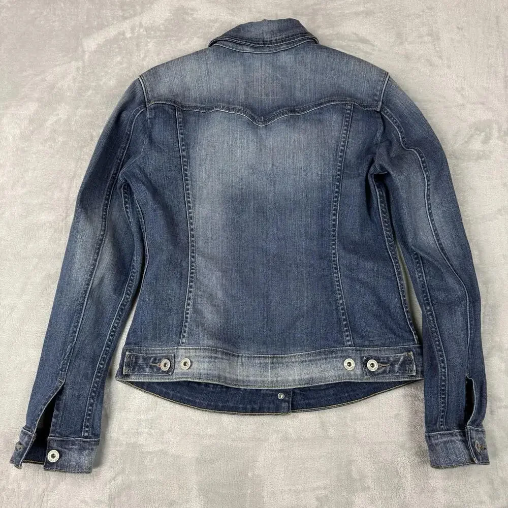 Levis Denim Jacket Women Blue Button Front Trucker Style Jean Jacket Size Small